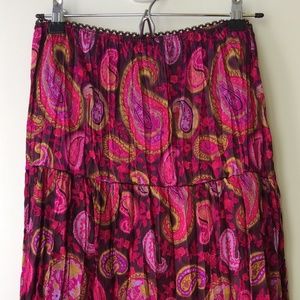 Fuschia flowy skirt